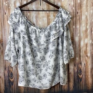 Black and white boho shirt